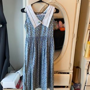 80s vintage spring floral dress